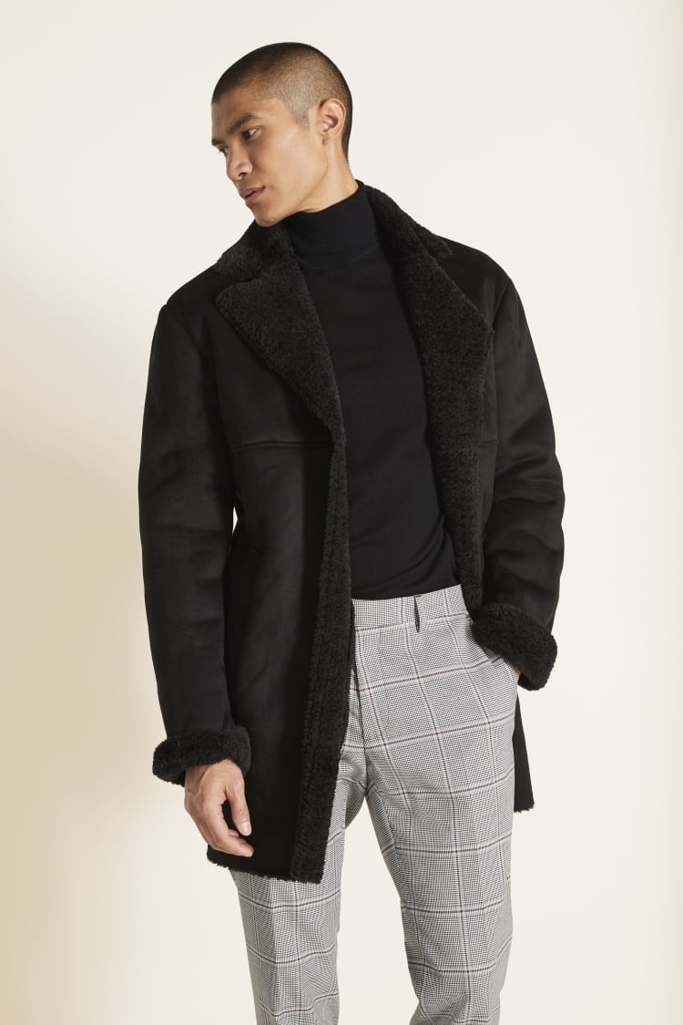 Black Faux Sherpa Jacket