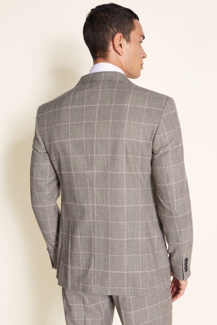 Slim Fit Black & White with Pink Check Jacket Buy Online at Moss