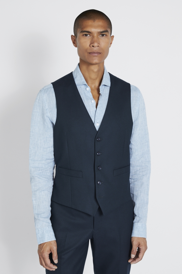 Tailored Fit Green Flannel Vest