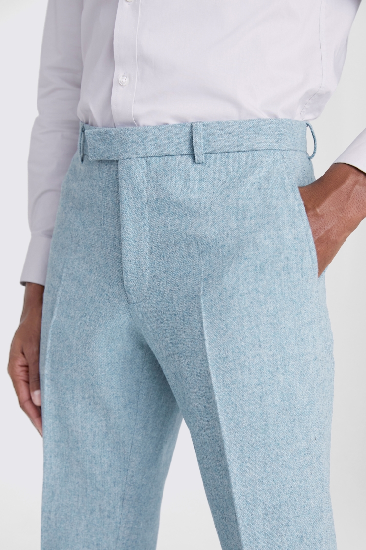 Slim Fit Aqua Donegal Trousers