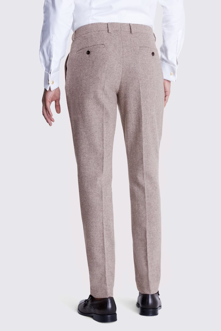 Slim Fit Stone Donegal Trousers | Buy Online at Moss