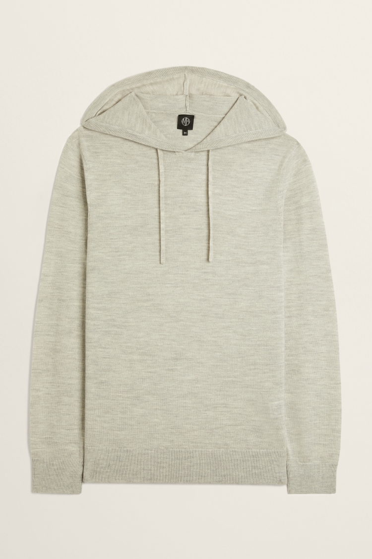 Light Grey Merino Hoodie Buy Online at Moss