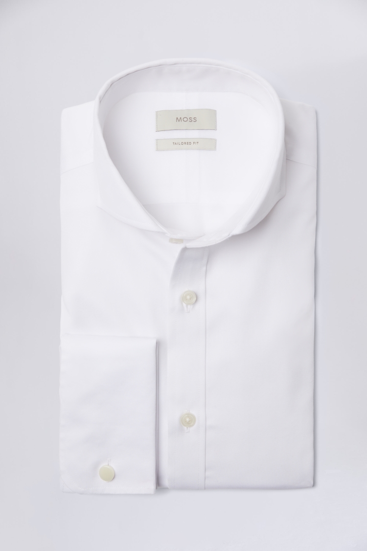 Tailored Fit White Non-Iron Twill Shirt
