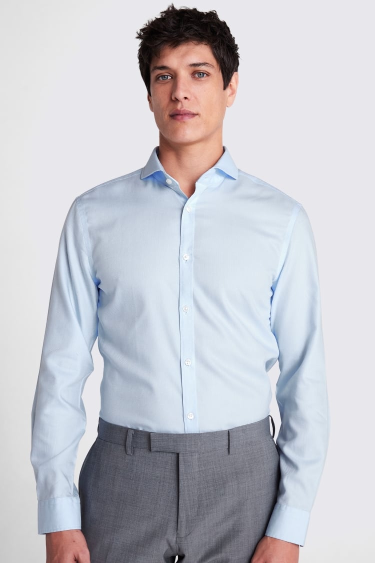 Slim Fit Sky Royal Oxford Non-Iron Shirt