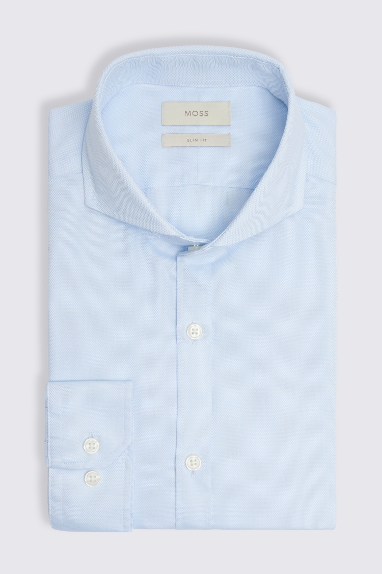 Slim Fit Sky Royal Oxford Non-Iron Shirt