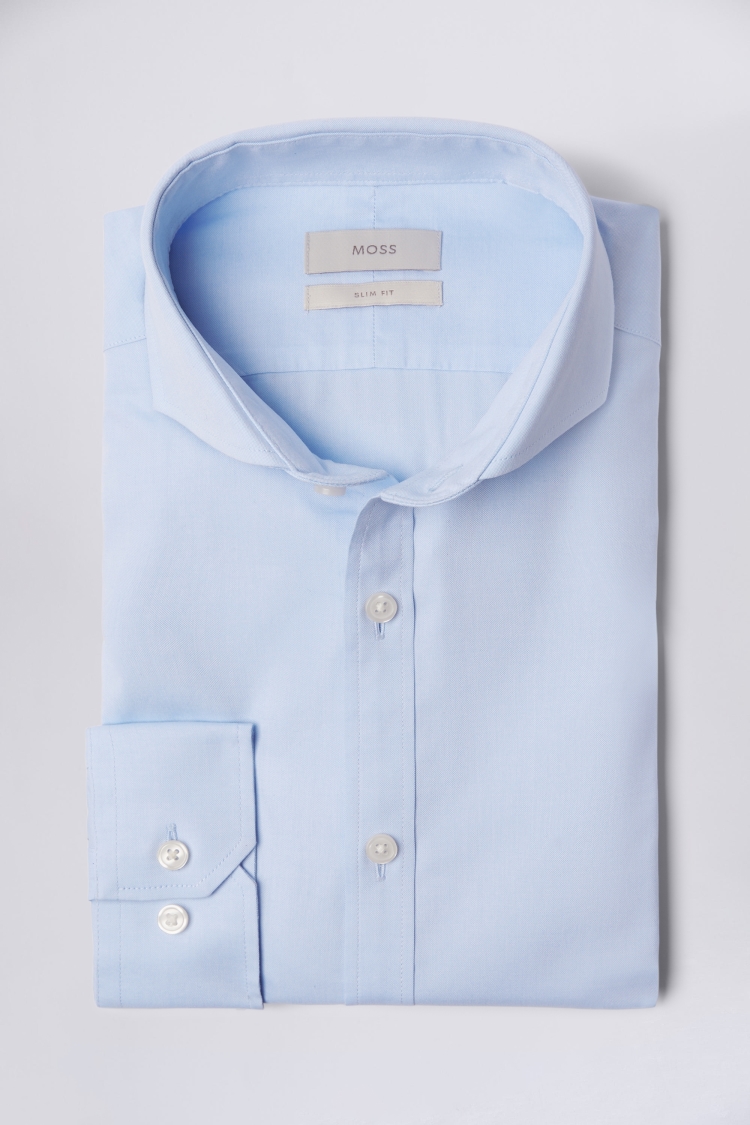 Slim Fit Sky Pinpoint Oxford Non-Iron Shirt