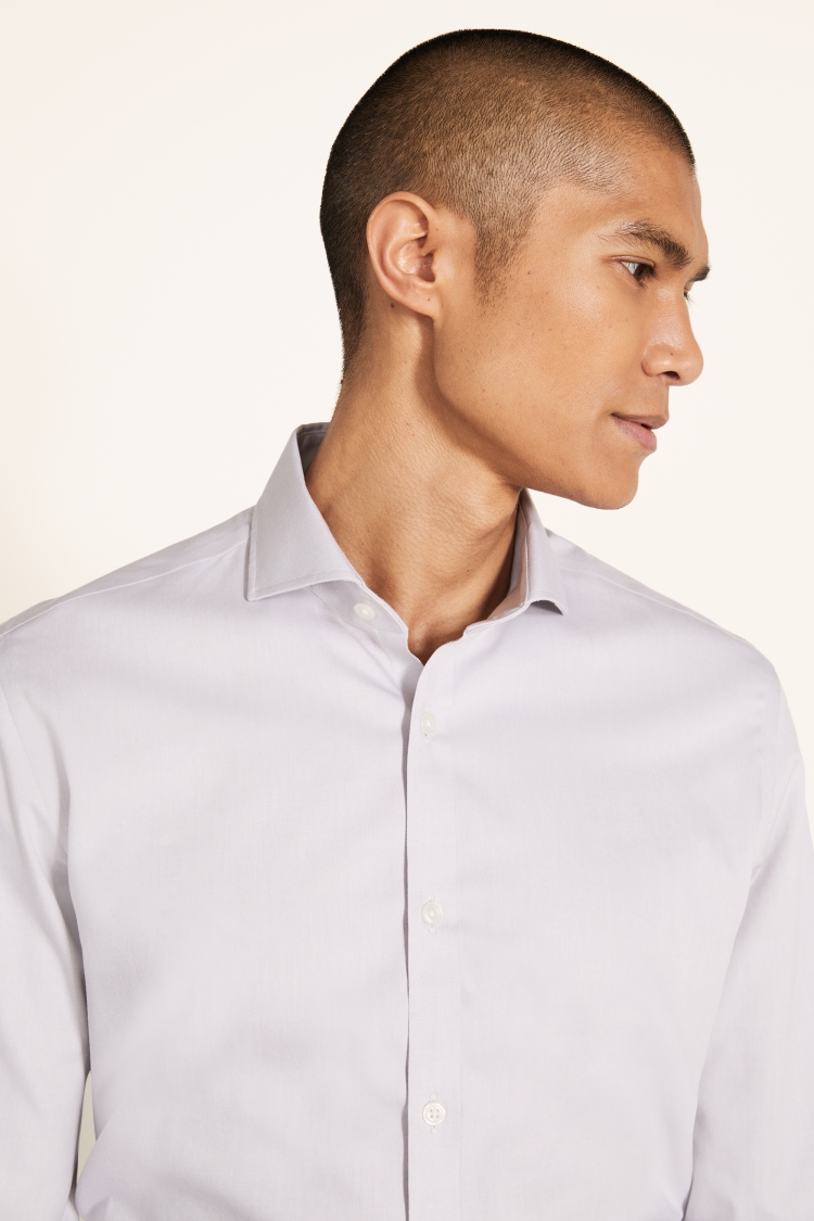Slim Fit Grey Pinpoint Oxford Non-Iron Shirt