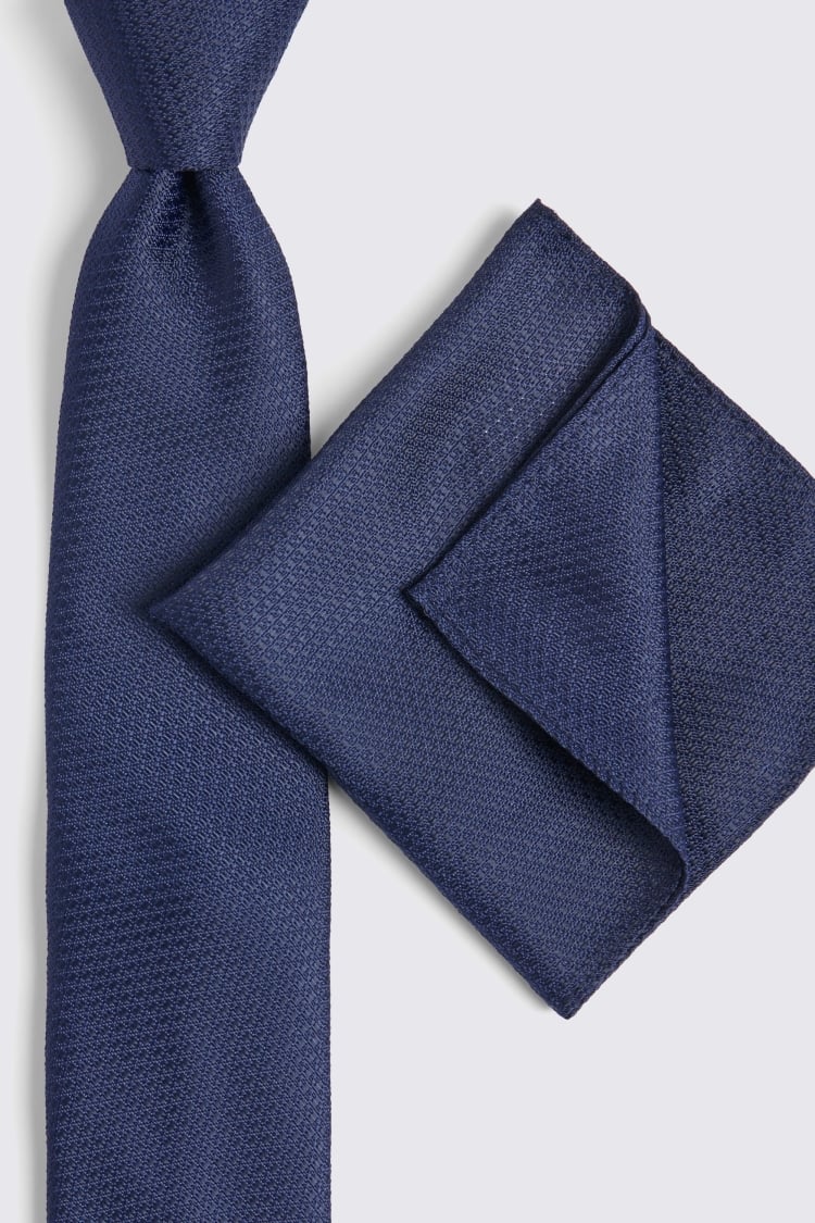 Navy Textured Tie