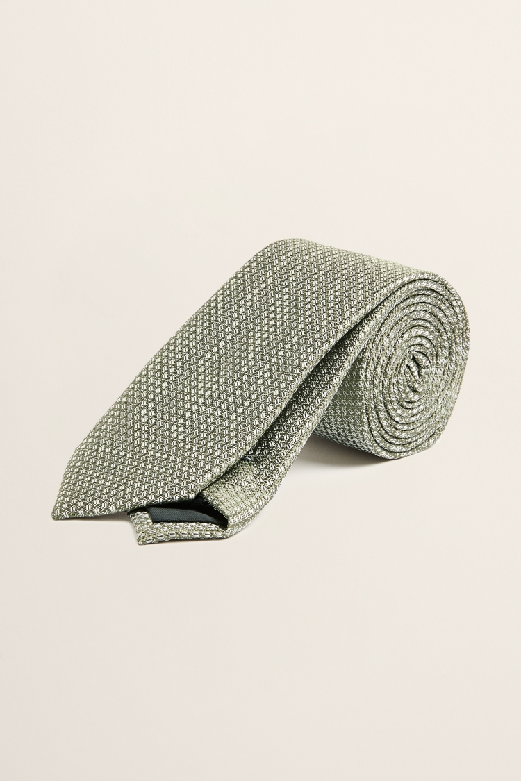 Sage Green Textured Tie | Buy Online at Moss