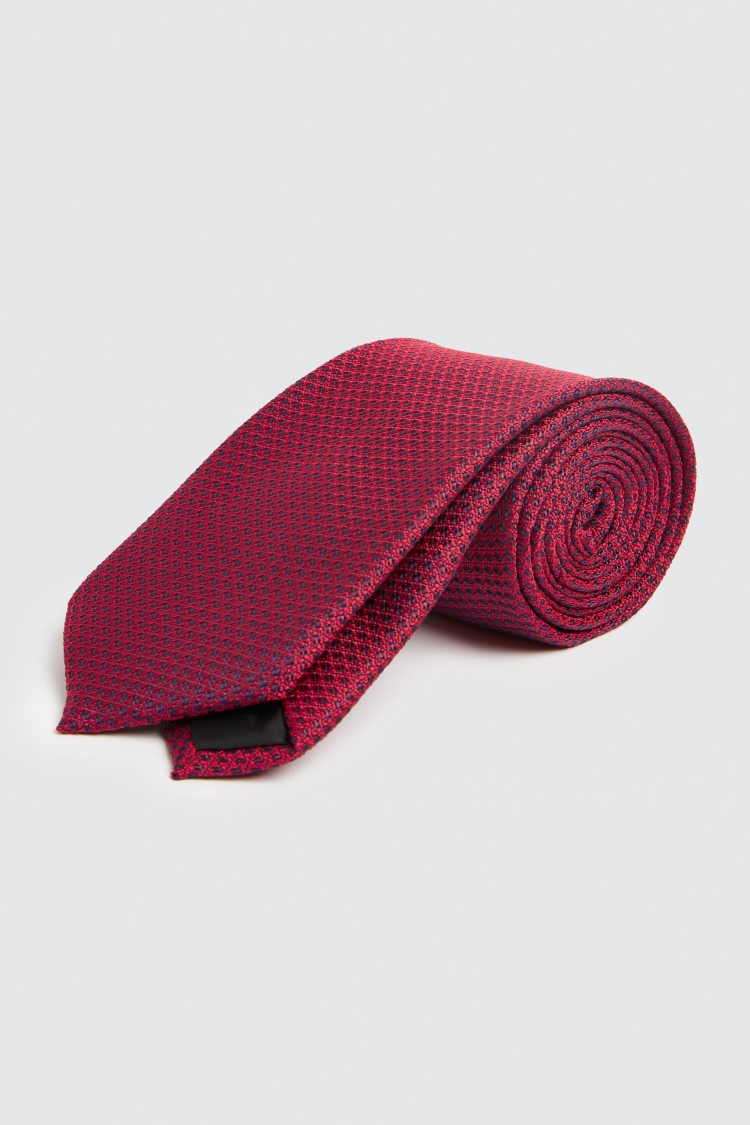 Red Textured Tie