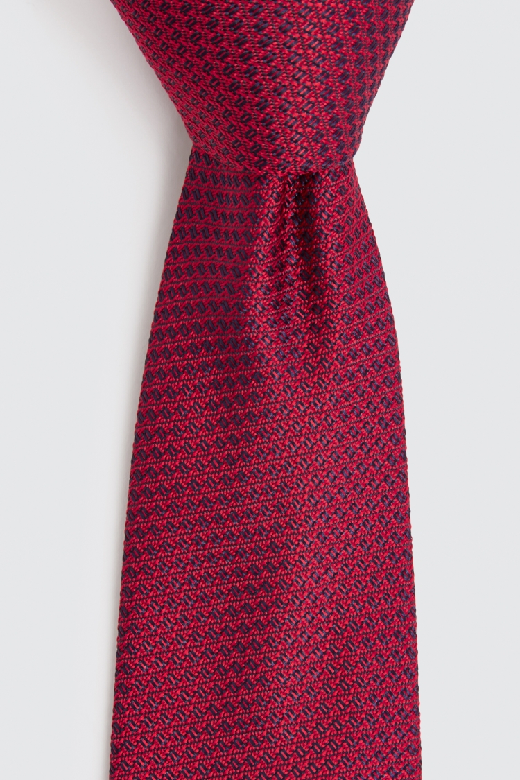 Red Textured Tie