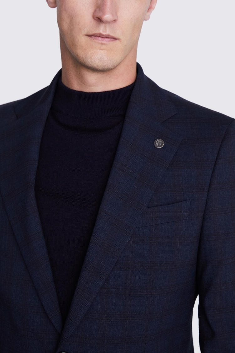 Ted Baker Tailored Fit Navy Check Jacket 