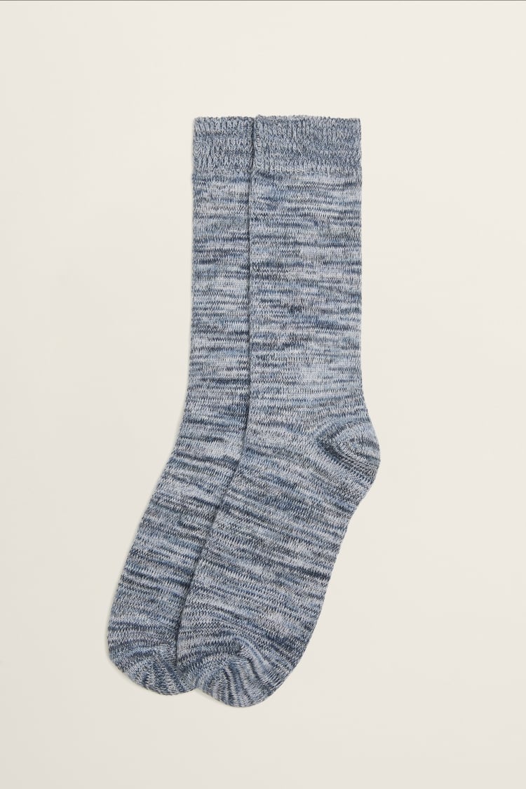 Blue Melange Socks