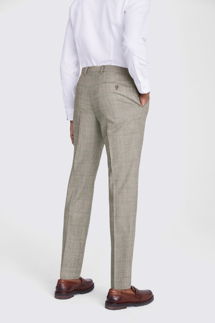 Tailored Fit Neutral Check Performance Pants 