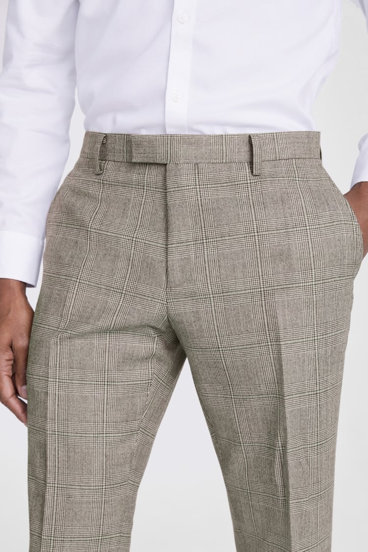 Tailored Fit Neutral Check Performance Pants 