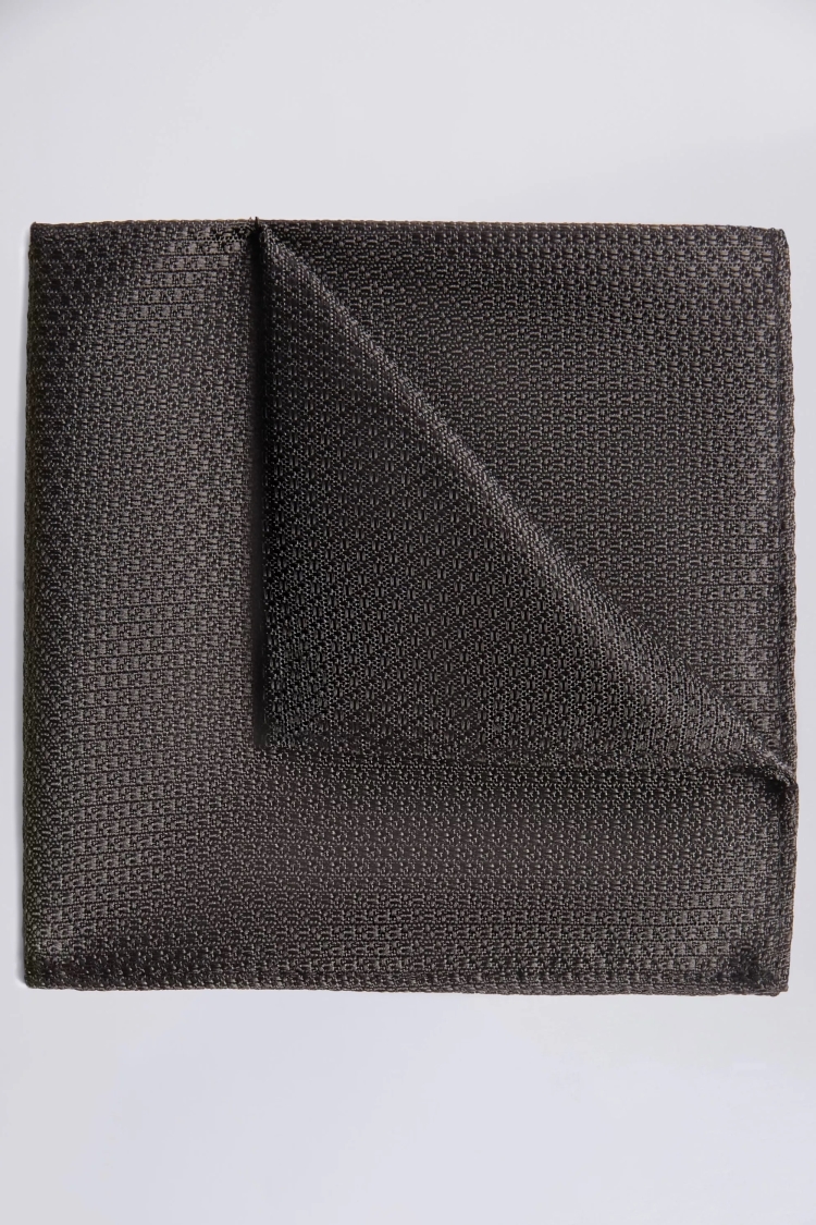 Black Textured Pocket Square