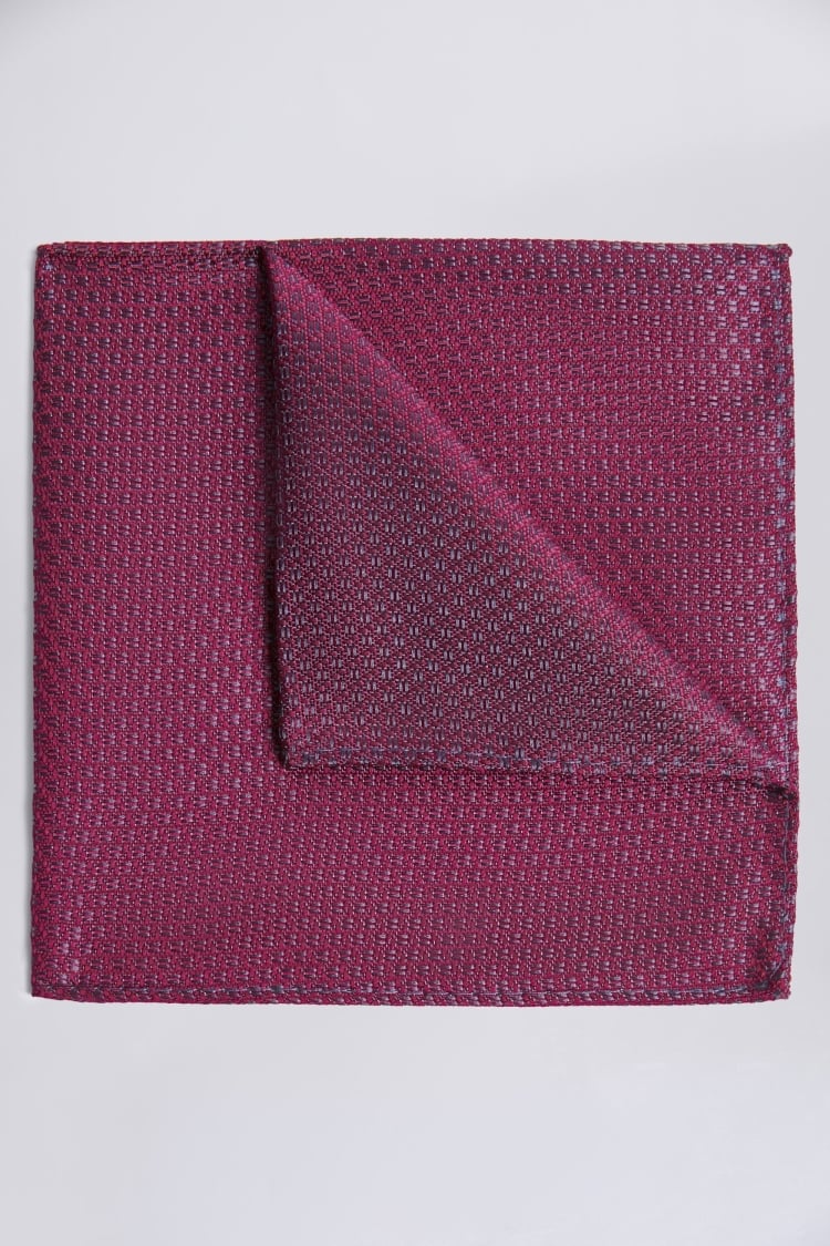 Berry Textured Pocket Square