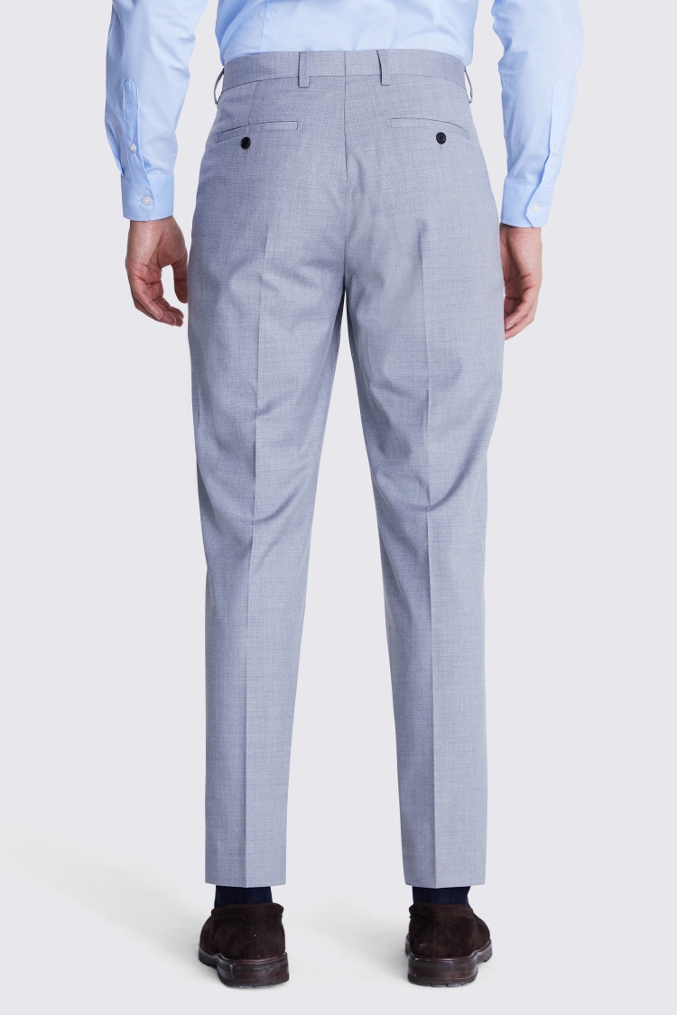 Regular Fit Light Grey Stretch Trousers