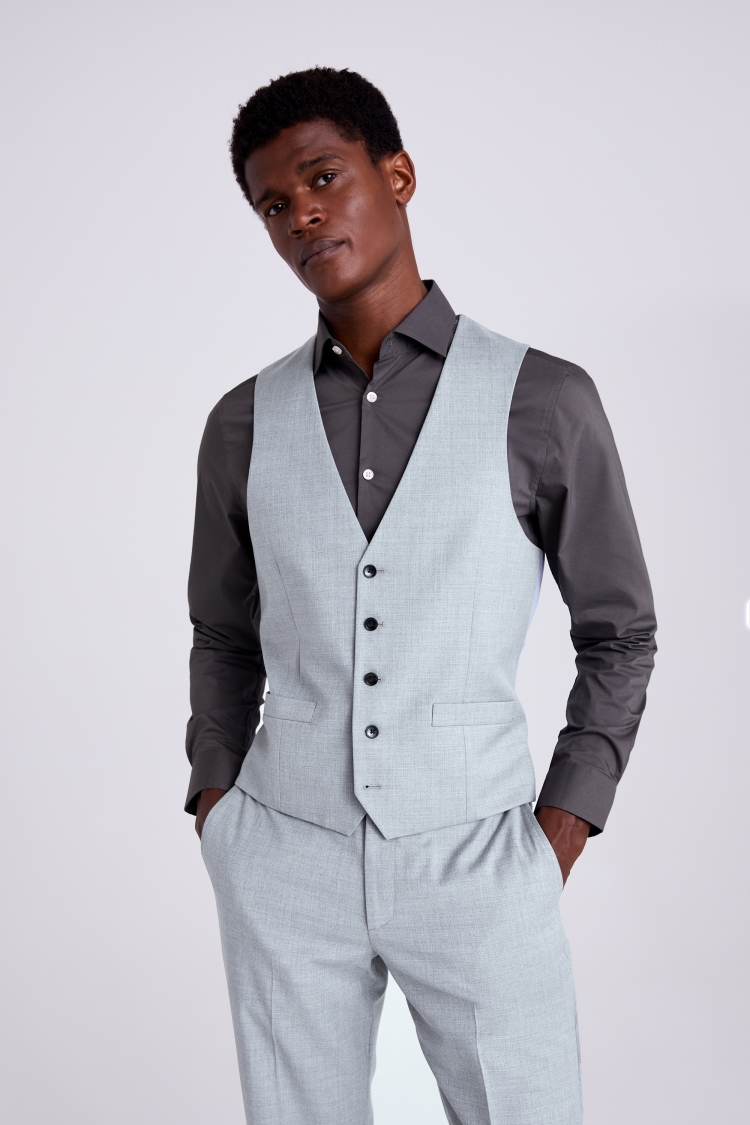 Tailored Fit Grey Stretch Suit