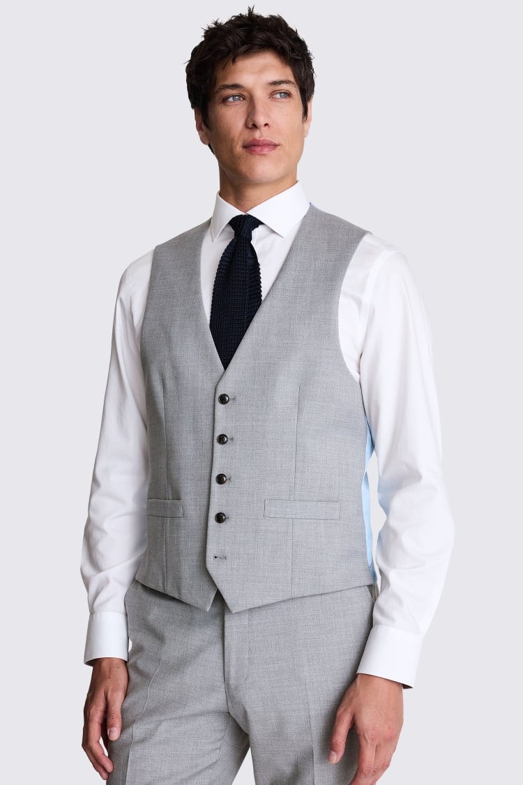 Tailored Fit Grey Stretch Suit