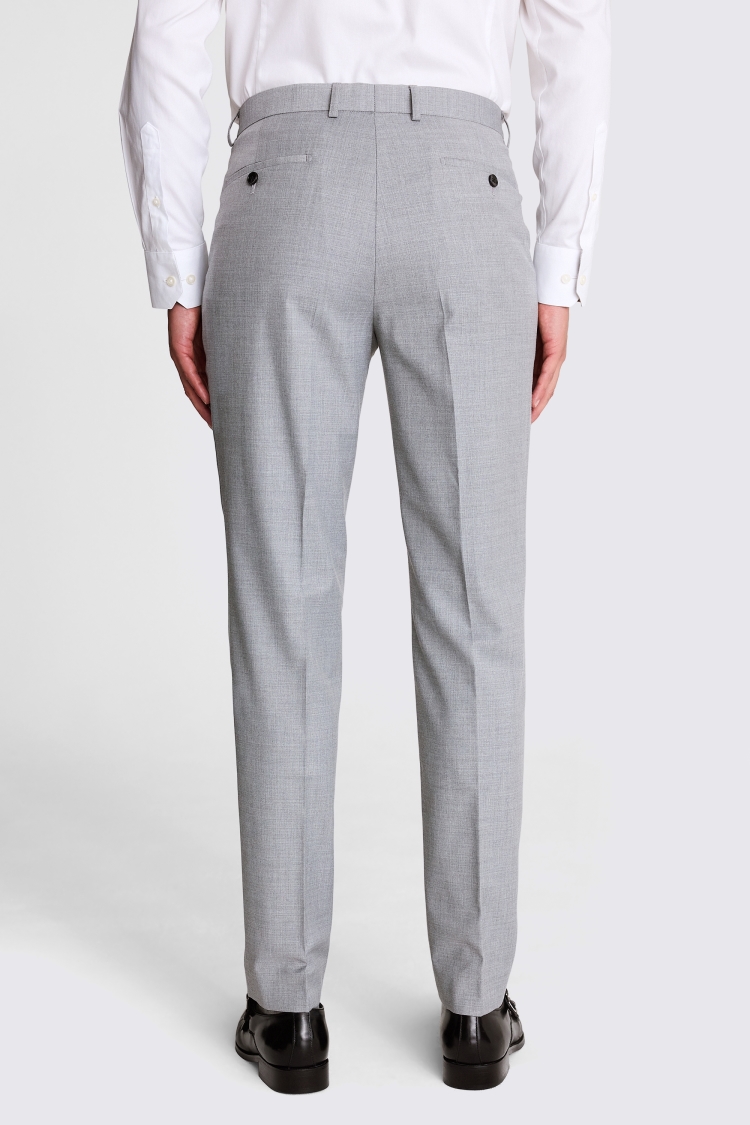 Tailored Fit Grey Stretch Trousers