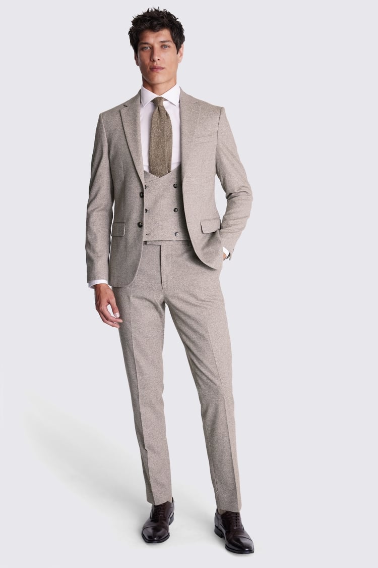 Tailored Fit Light Grey Marl Performance Suit