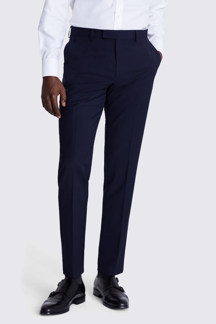 Tailored Fit Navy Performance Trousers