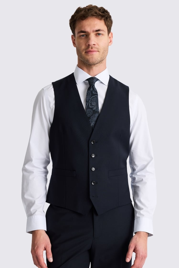 Grey and outlet blue waistcoat