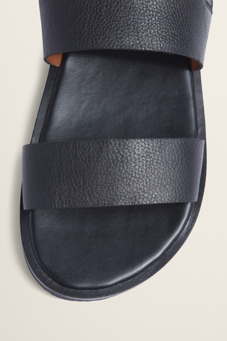 Capri Black Grained Sandal | Buy Online at Moss