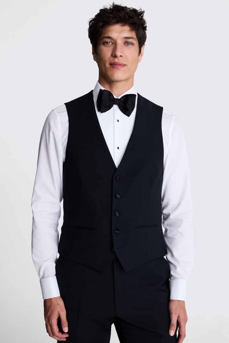 Tailored Fit Black Shawl Lapel Tuxedo Jacket | Buy Online at Moss