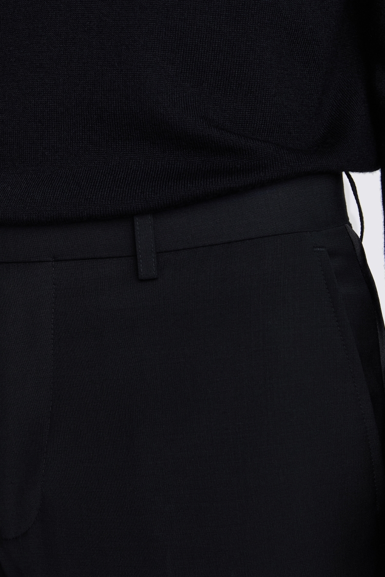 Tailored Fit Performance Black Dress Trousers