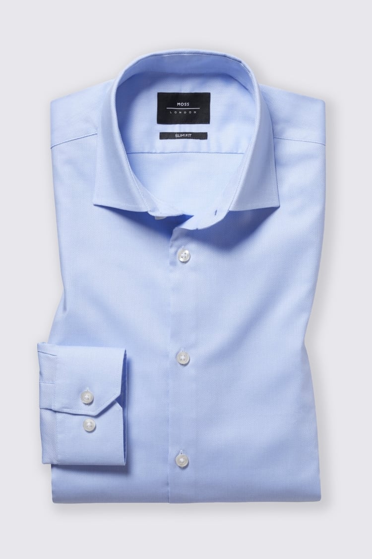 Slim Fit Sky Dobby Stretch Shirt