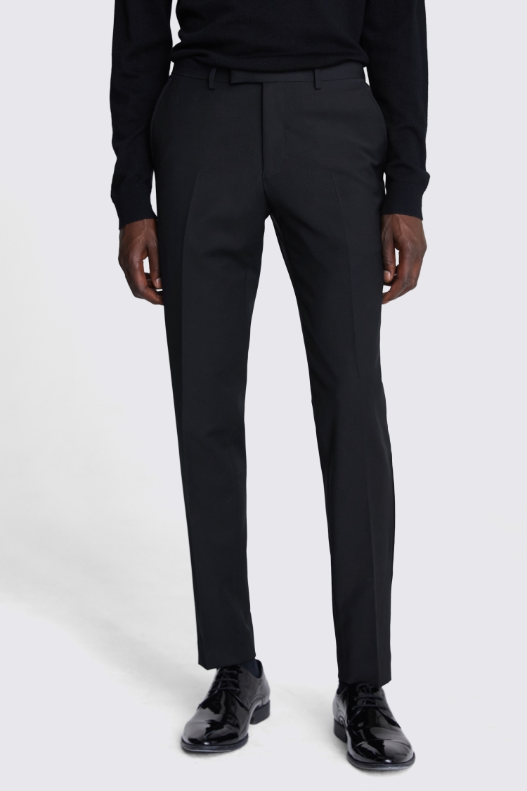 Tailored Fit Black Peak Lapel Tuxedo