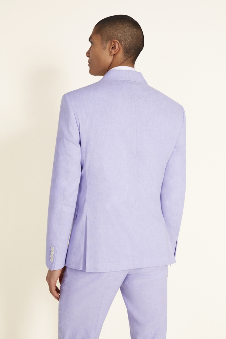 Slim Fit Lilac Linen  Jacket