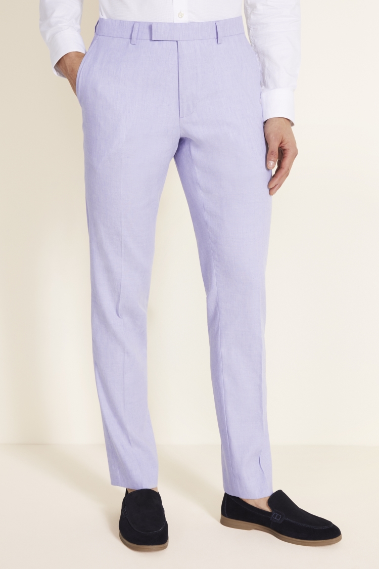 Slim Fit Lilac Linen  Jacket