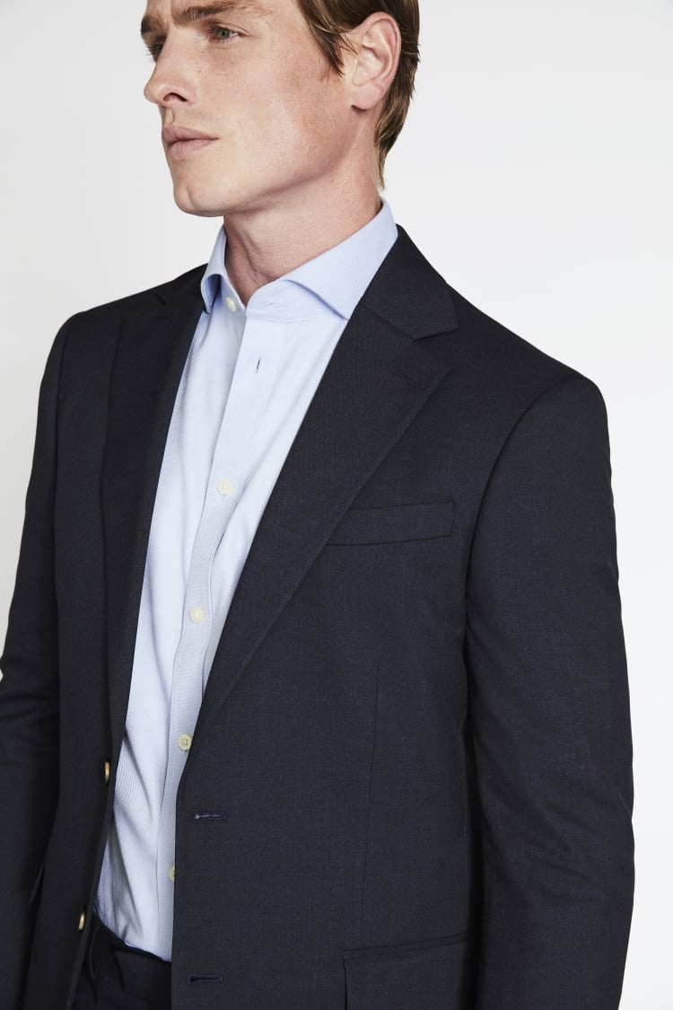 Tailored Fit Navy Marl Jacket