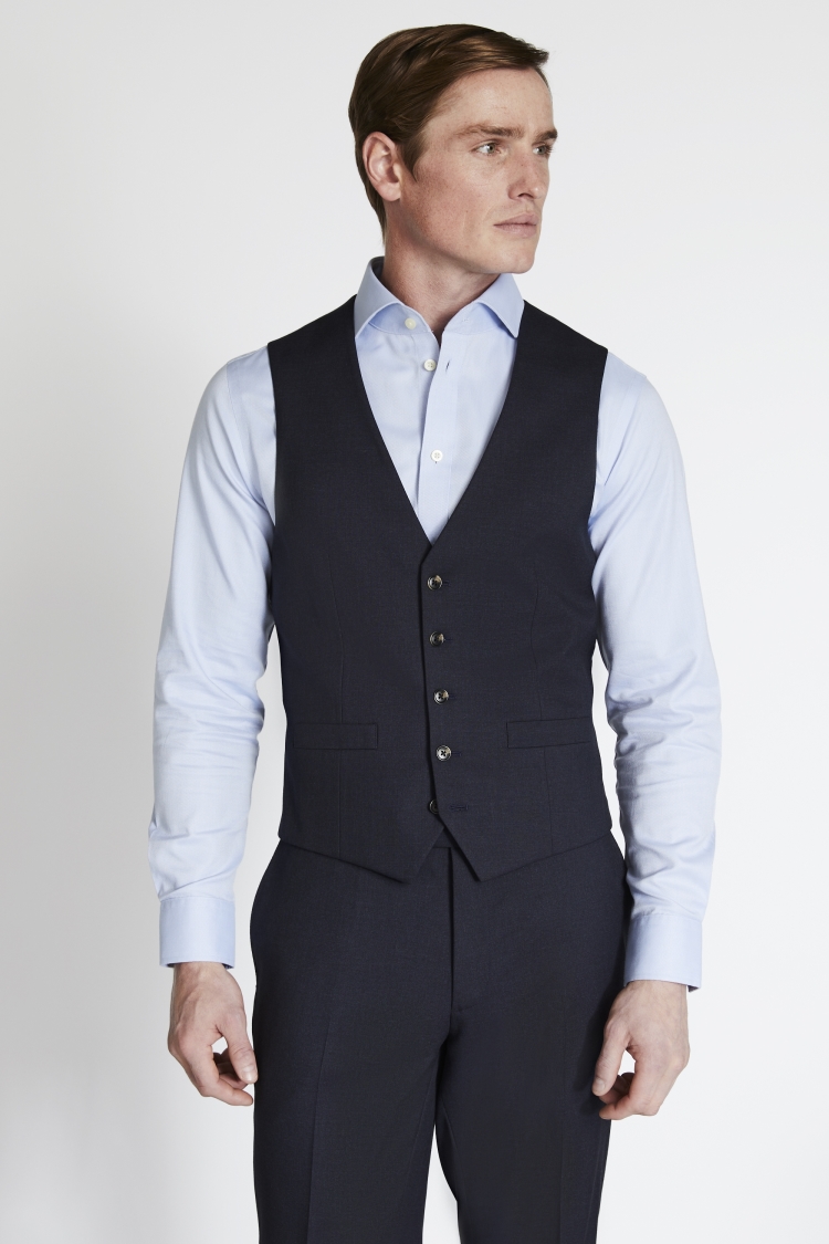 Navy Marl Vest