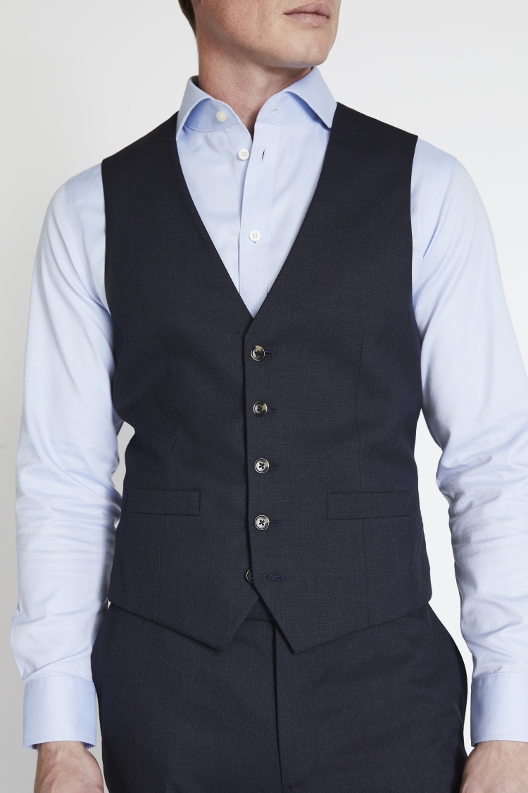 Navy Marl Vest