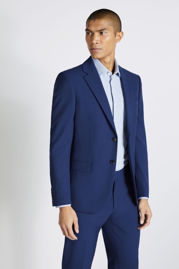 Slim Fit Bright Blue Jacket | Buy Online at Moss