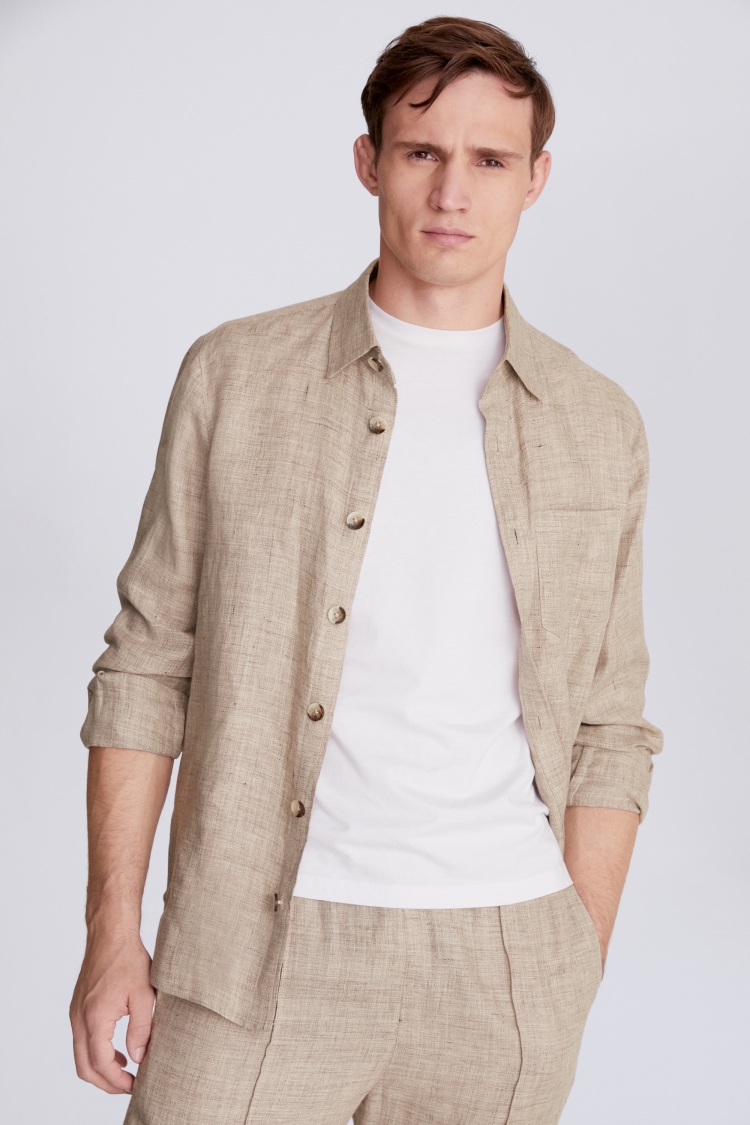 Oatmeal Linen Overshirt