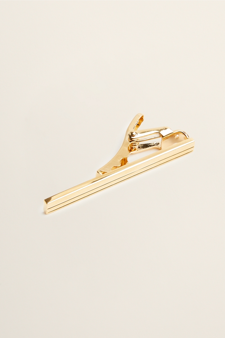 Brushed Gold Tie Clip