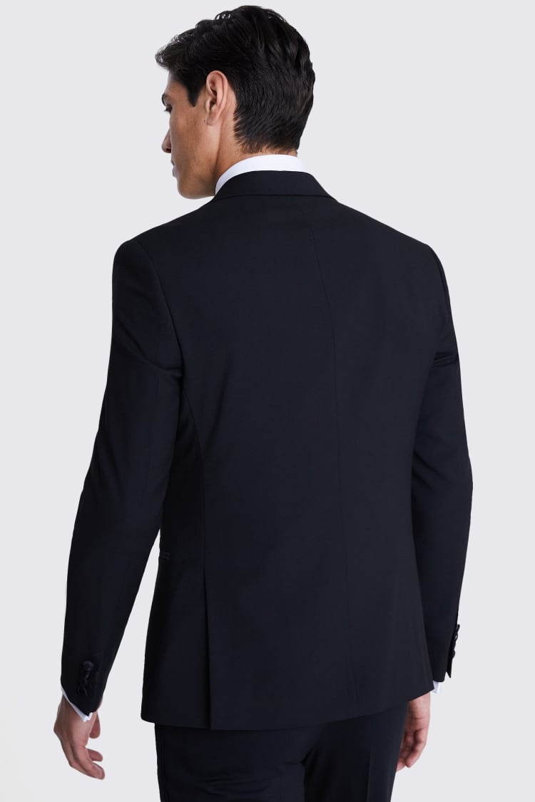 Slim Fit Black Peak Lapel Tuxedo Jacket