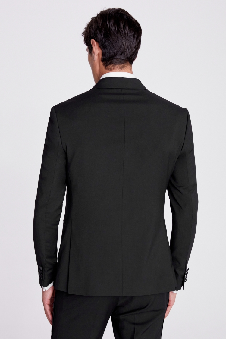 Slim Fit Black Double Breasted Tuxedo