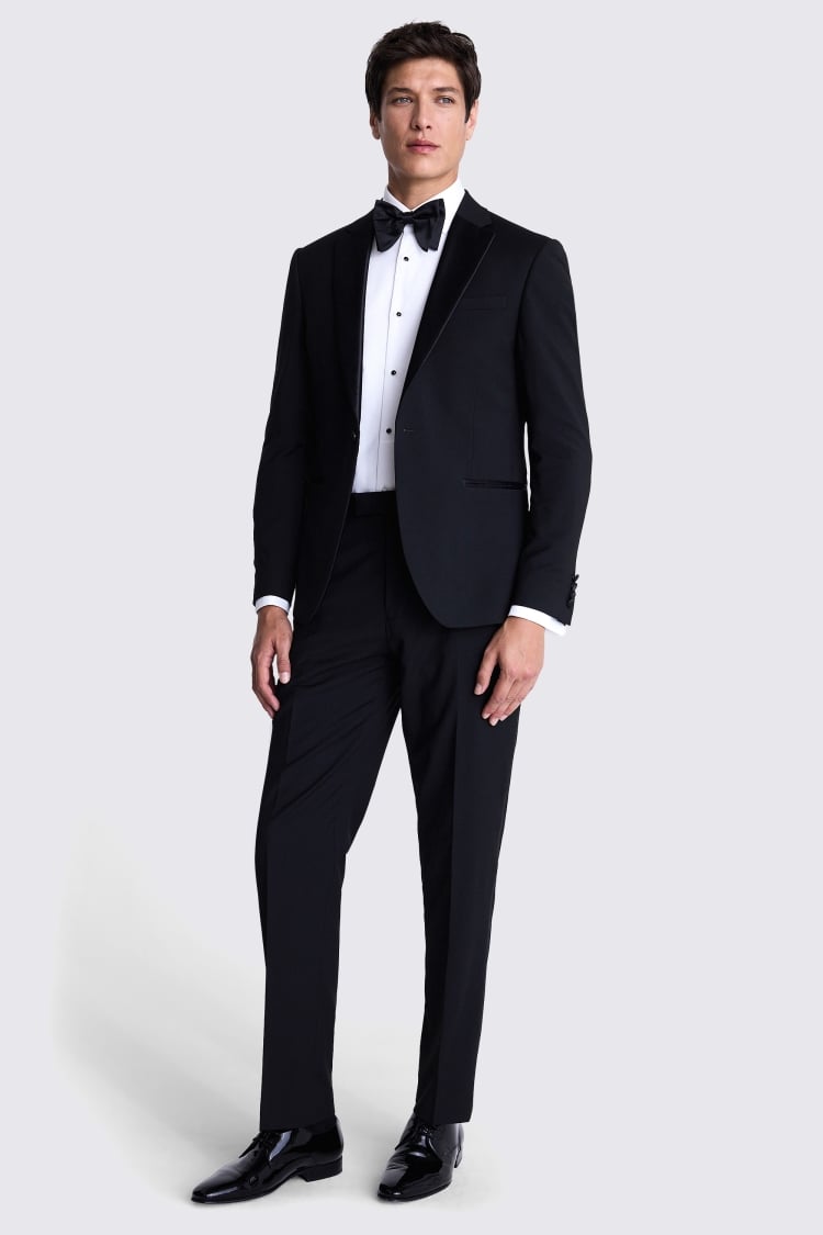 Slim Fit Black Notch Lapel Tuxedo Jacket