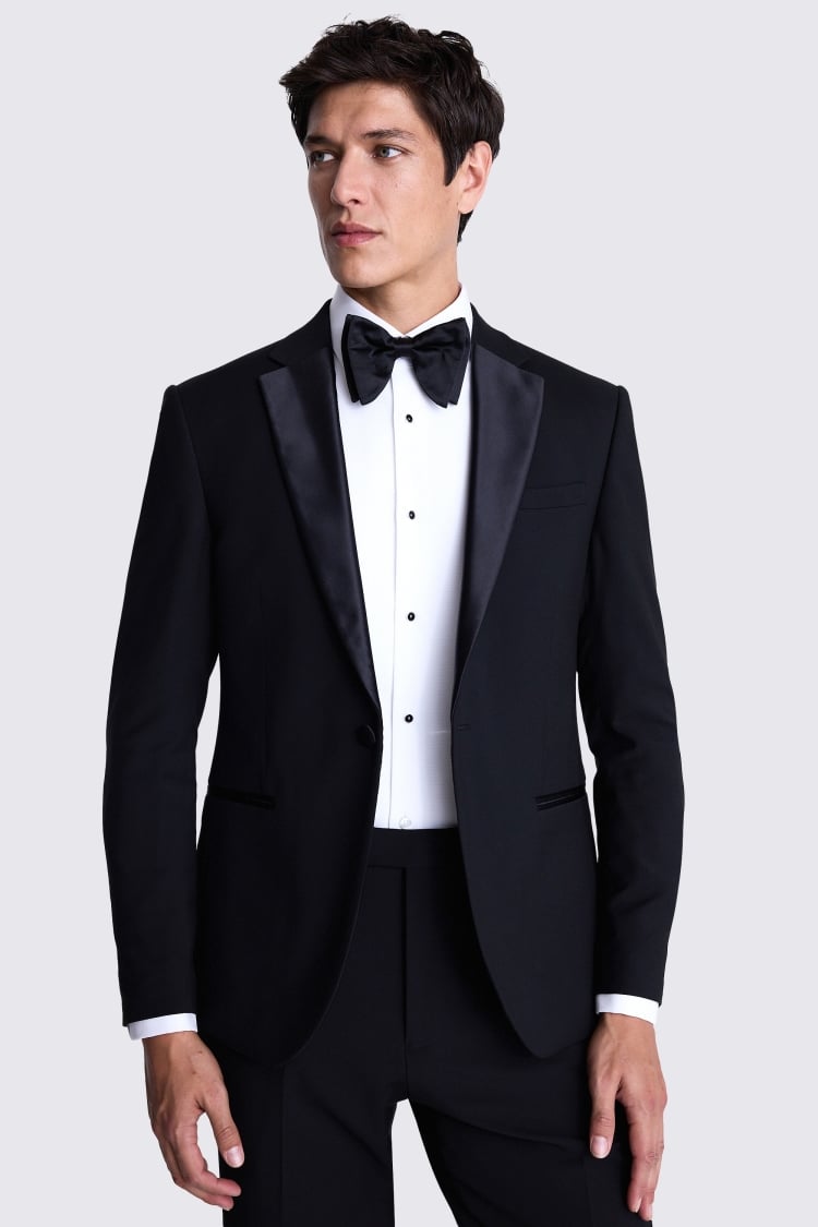 Slim Fit Black Notch Lapel Tuxedo Jacket