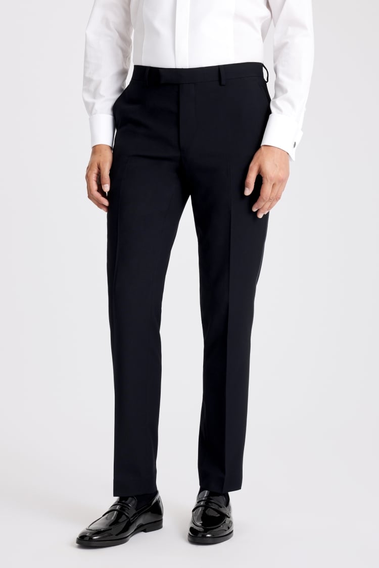 Slim Fit Black Dress Trousers 