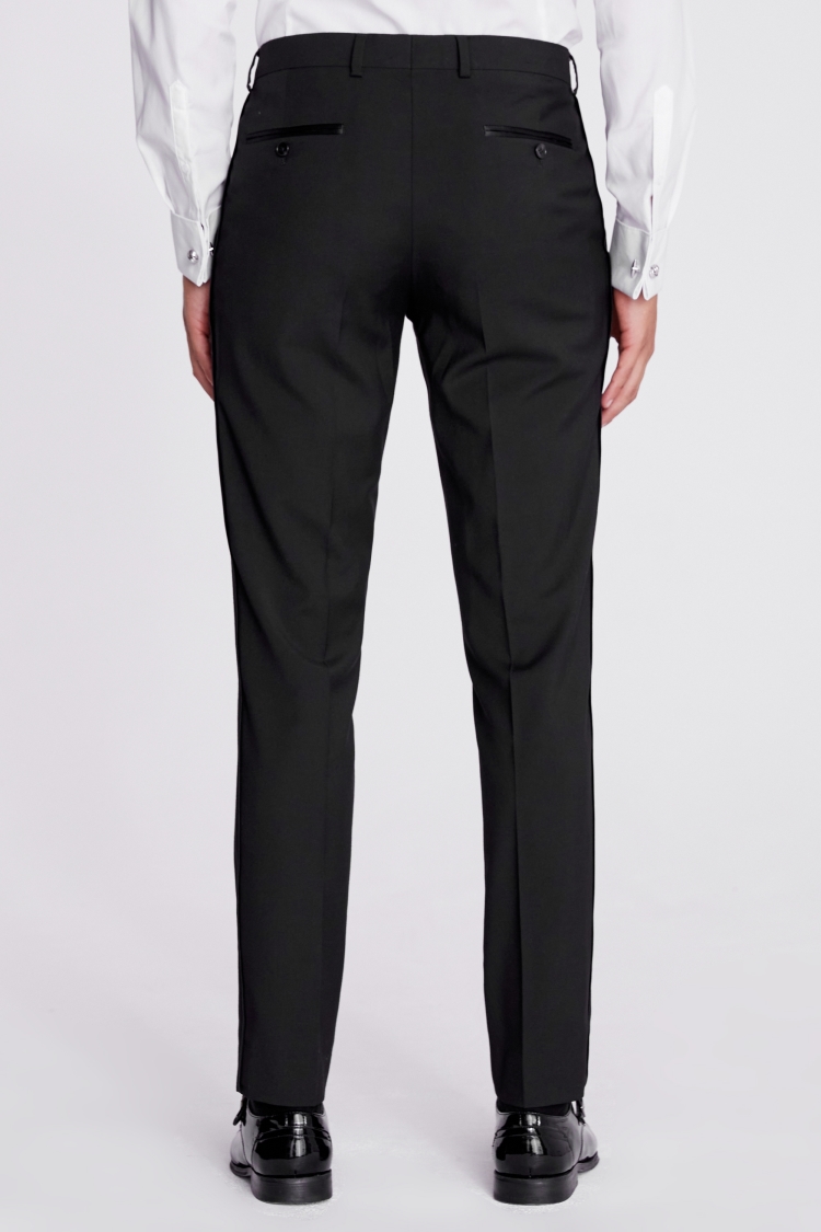 Slim Fit Black Dress Trousers 