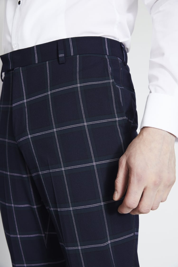 Skinny fit clearance tartan trousers