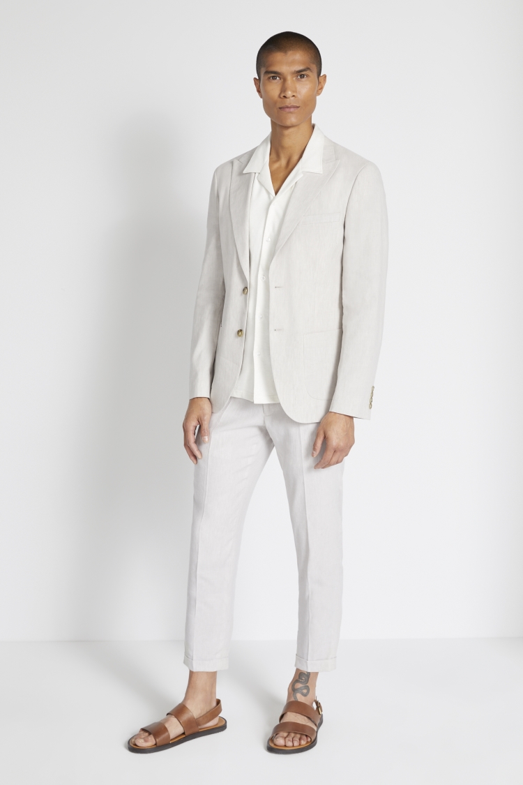 Mens slim clearance fit linen jacket