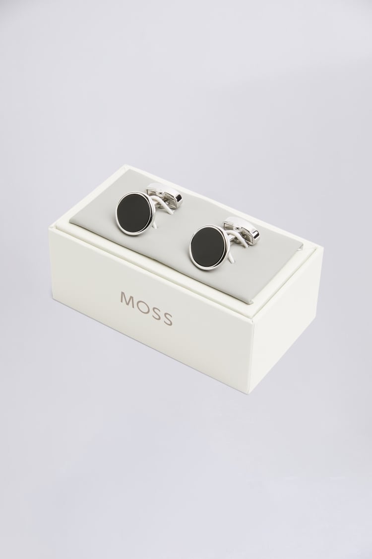 Silver Onyx Cufflinks